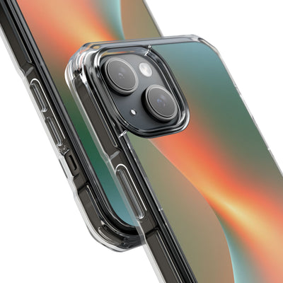 Radiant Contour · Clear Impact Magnetic Phone Case for iPhone · Orange