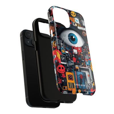Digital Eye Blue iPhone 15 Case - Tough+