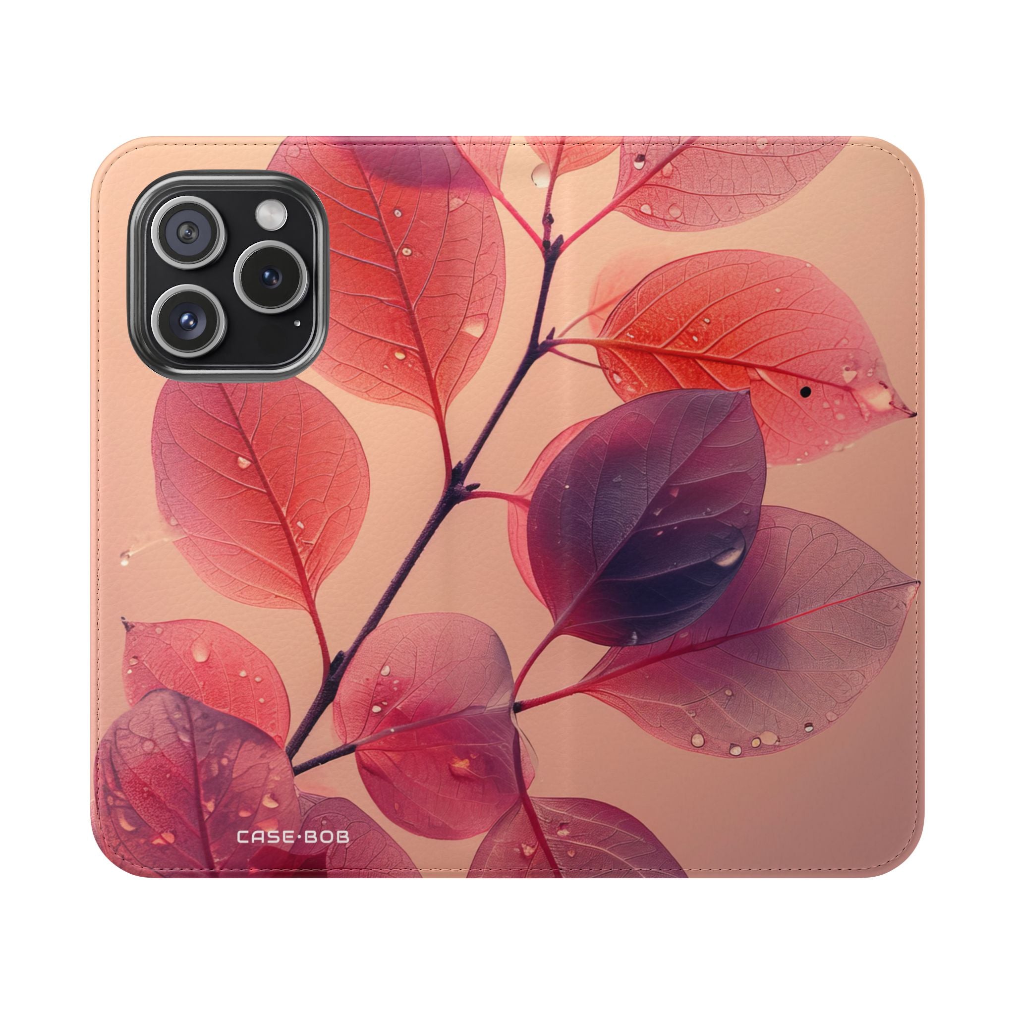 Translucente bladeren - iPhone 15 Pro Case - Portemonnee