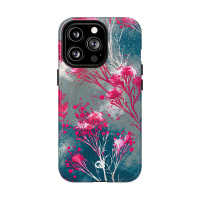 Cyber Blossom · Tough 2.0 Magnetic Phone Case for iPhone · Teal