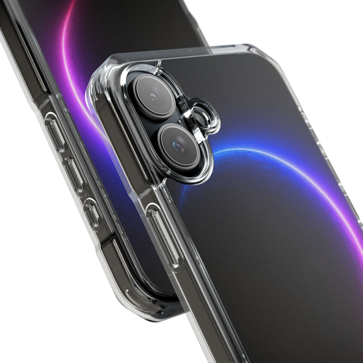 Luminous Eclipse · Clear Impact Magnetic Phone Case for iPhone · Black