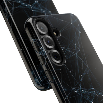 Black Tough Phone Case for Samsung - Arctic Neural Mesh