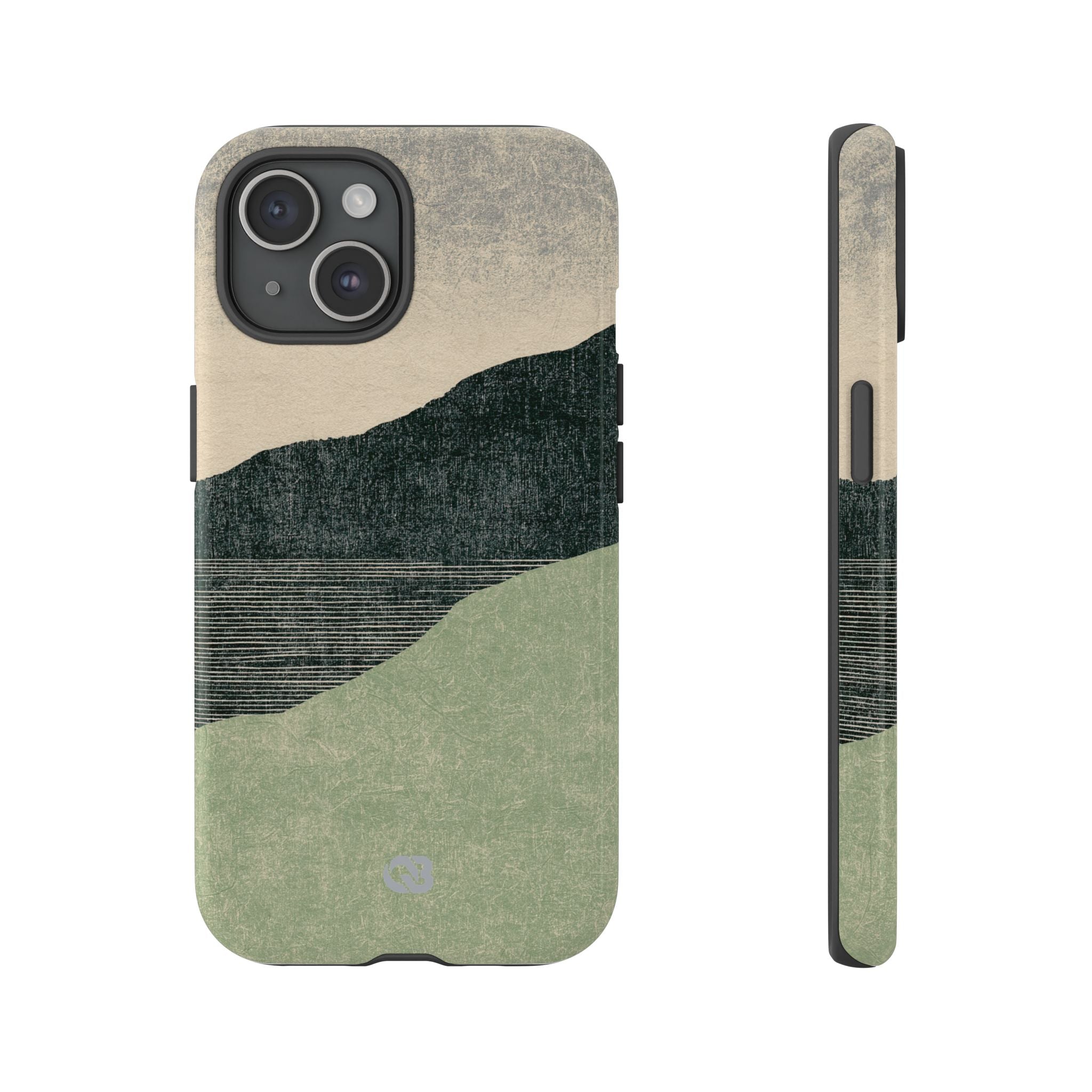Green Tough Phone Case for iPhone - Moss Ridge Grain