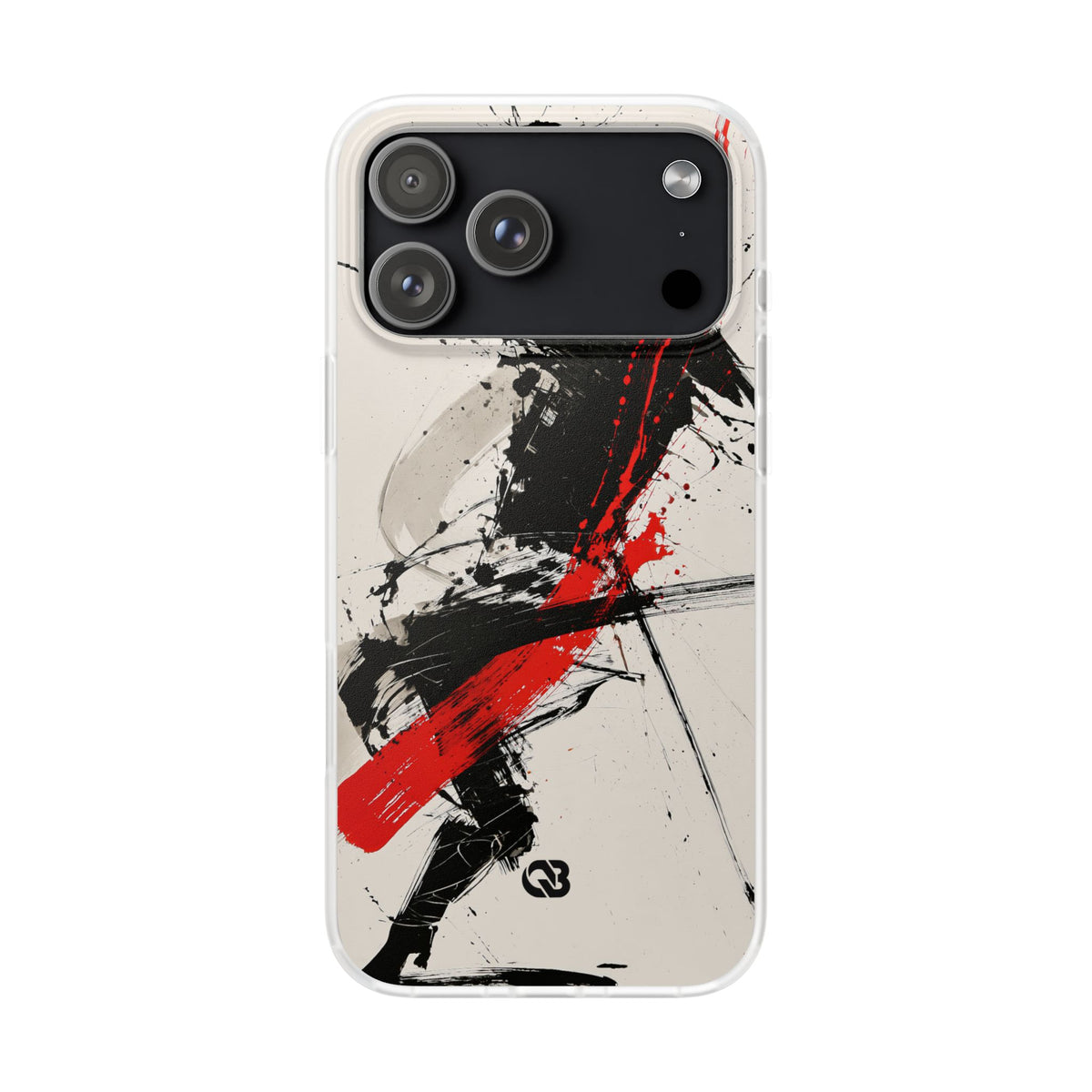 Crimson Sumi Slash · Lite Phone Case for iPhone ·  White