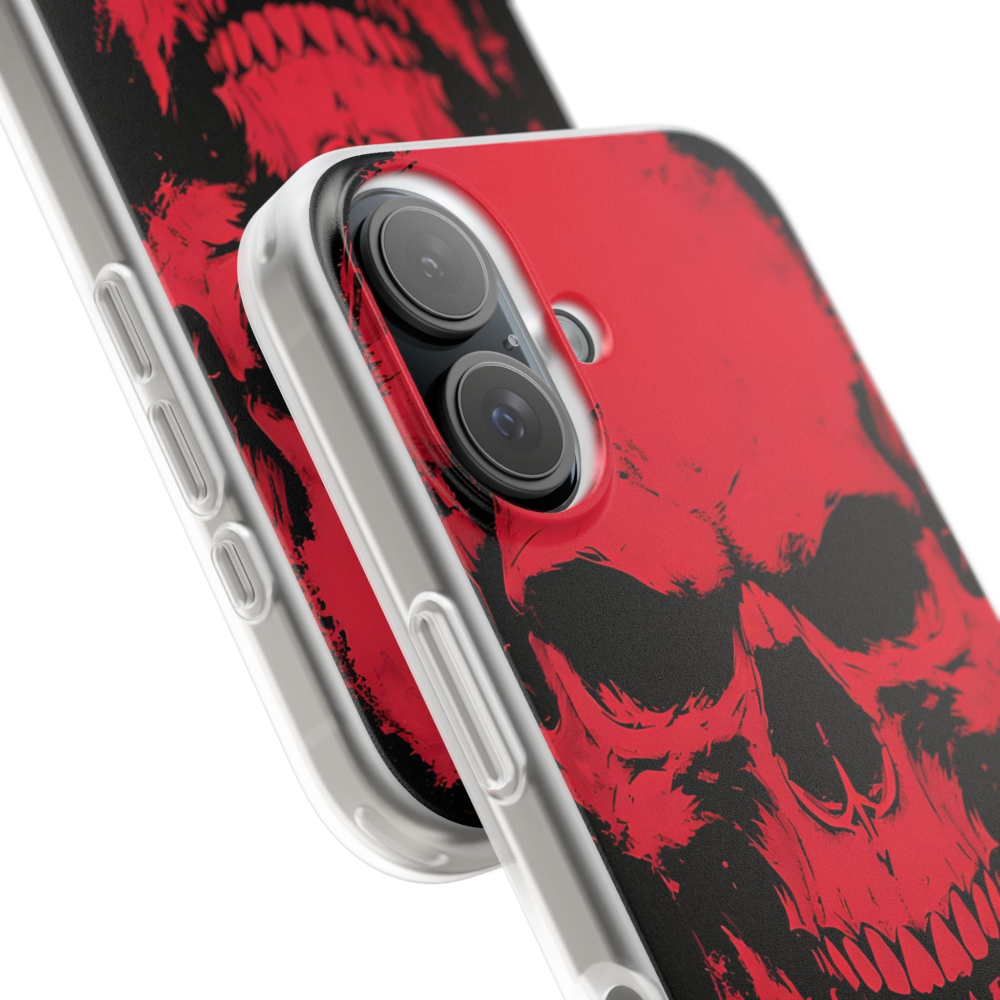 Crimson Street Skull · Soft Custodia per iPhone