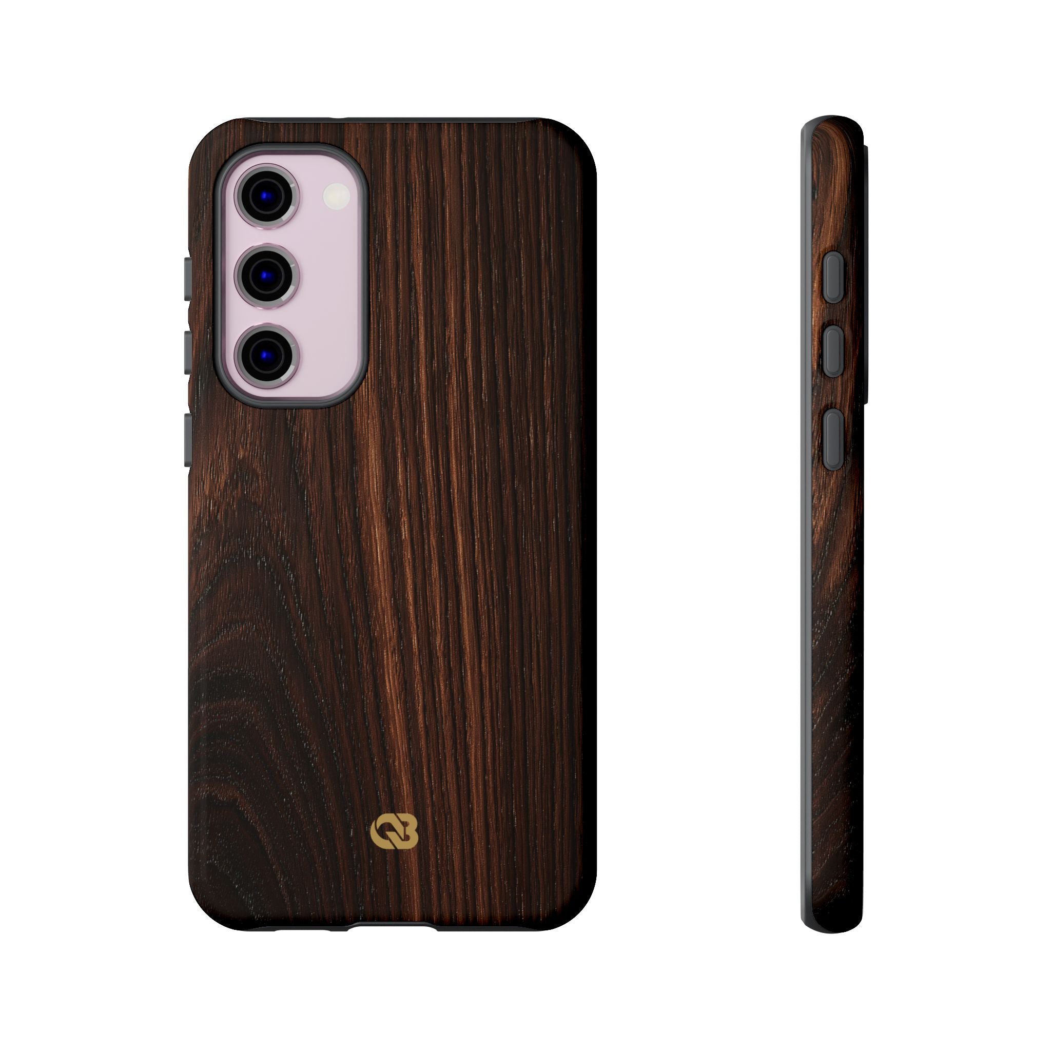 Brown Tough Phone Case for Samsung - Burnished Mahogany Grain