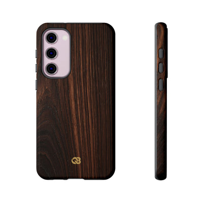Brown Tough Phone Case for Samsung - Burnished Mahogany Grain