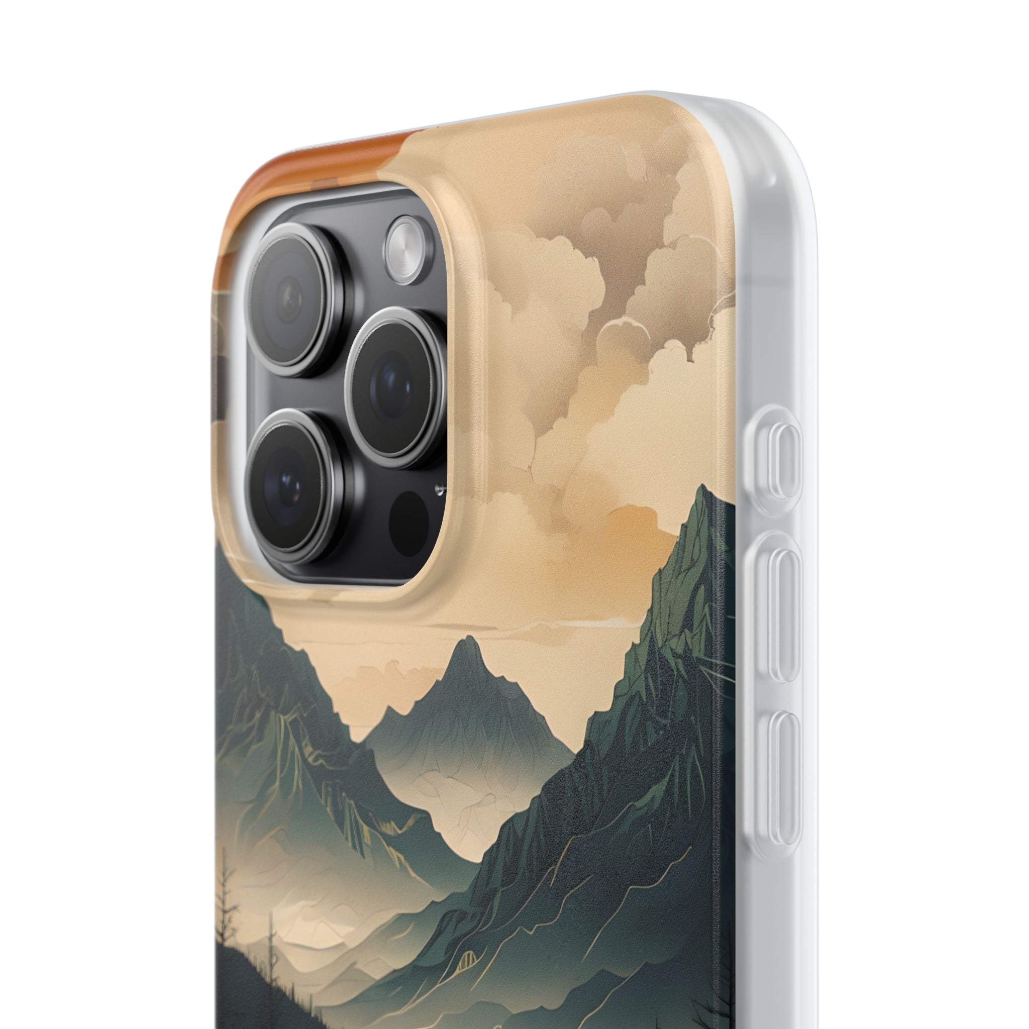 Summit River Dusk · Soft Phone Case for iPhone
