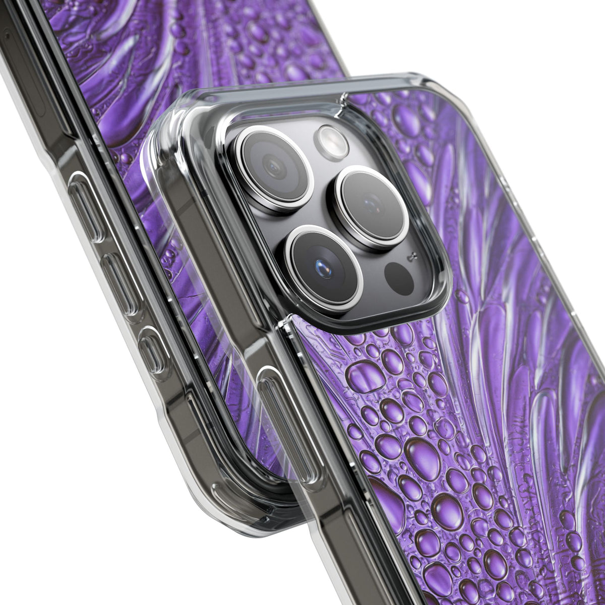 Violet Liquid Gel · Clear Impact Magnetic Phone Case for iPhone · Purple