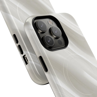 White Tough 2.0 Magsafe Phone Case for iPhone - Polished Ivory Wave