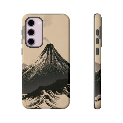 Beige Tough Phone Case for Samsung - Obsidian Ink Summit