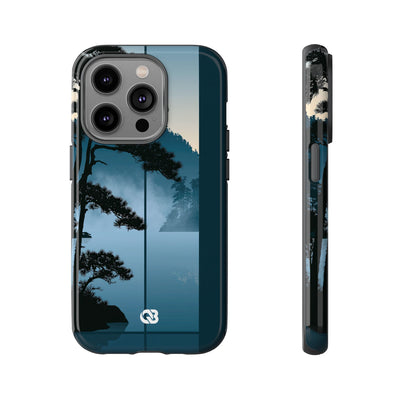 Misty Pine Horizon · Tough Phone Case for iPhone · Teal