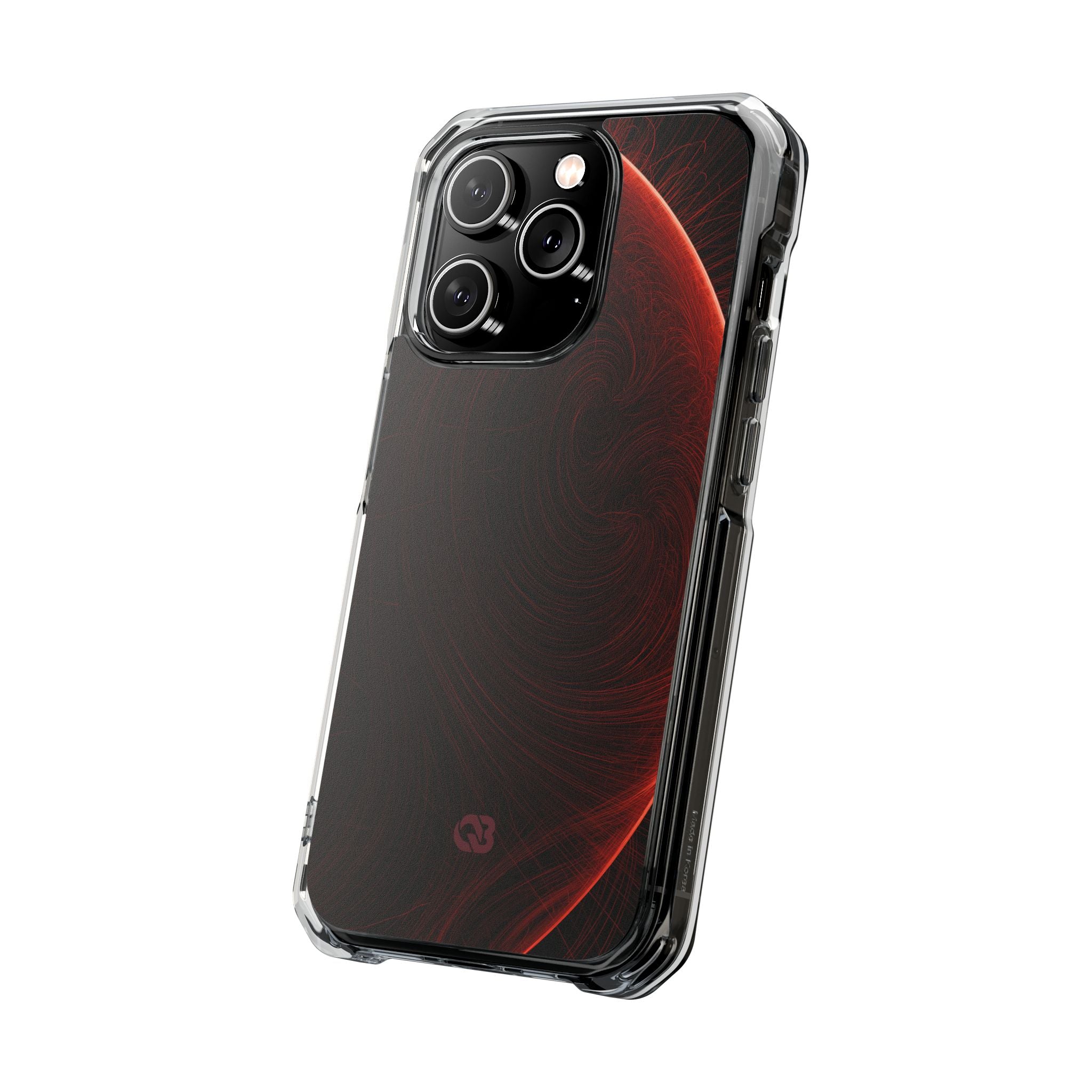 Red Impact MagSafe Phone Case for iPhone - Crimson Flare Flux