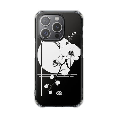 Black Impact MagSafe Phone Case for iPhone - Lunar Orchid Grid