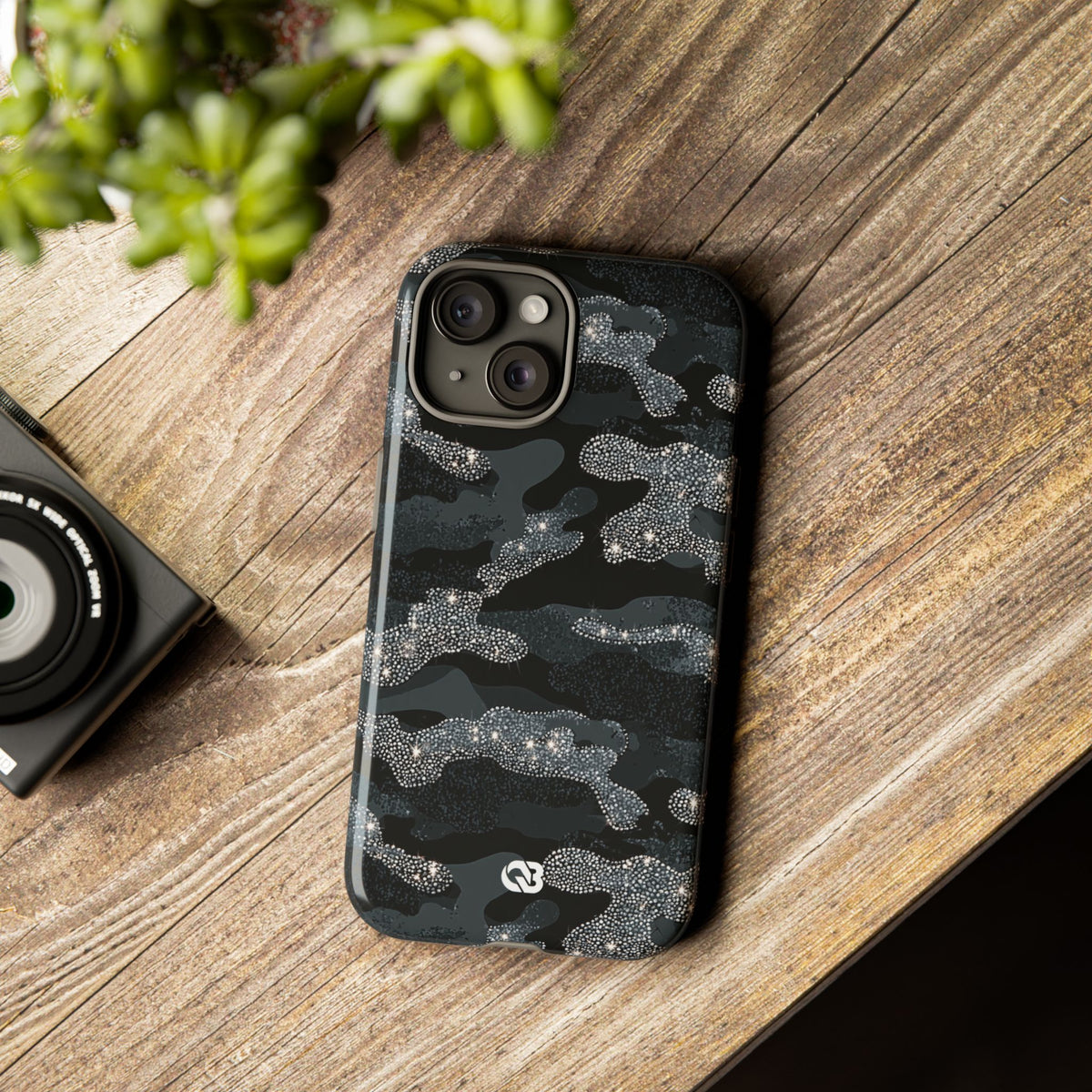 Glitter Shadow Camo · Tough Phone Case for iPhone · Black