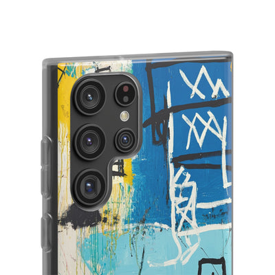 Azure Urban Scribble · Soft Phone Case for Samsung