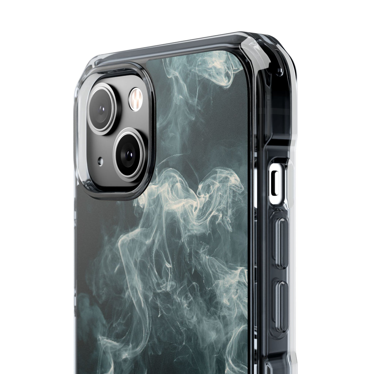 Luminescent Vapor Drift · Clear Impact Magnetic Phone Case for iPhone · Teal