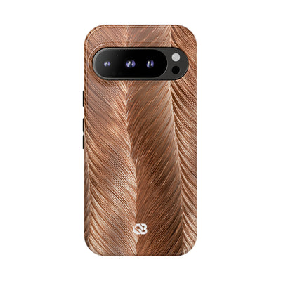 Rose Gold Weave · Tough Phone Case for Pixel ·  Brown