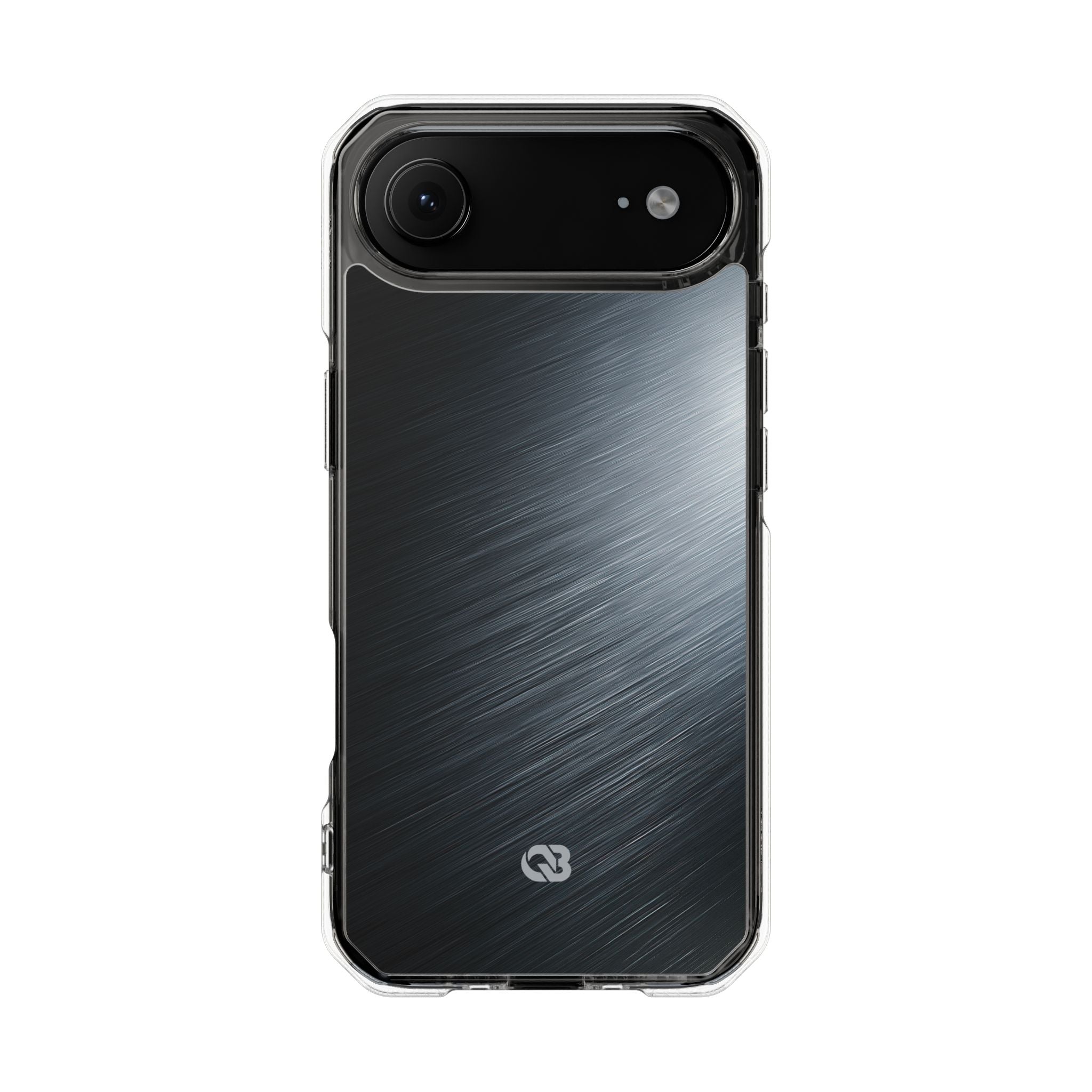Grey Impact MagSafe Phone Case for iPhone - Charcoal Brushed Steel