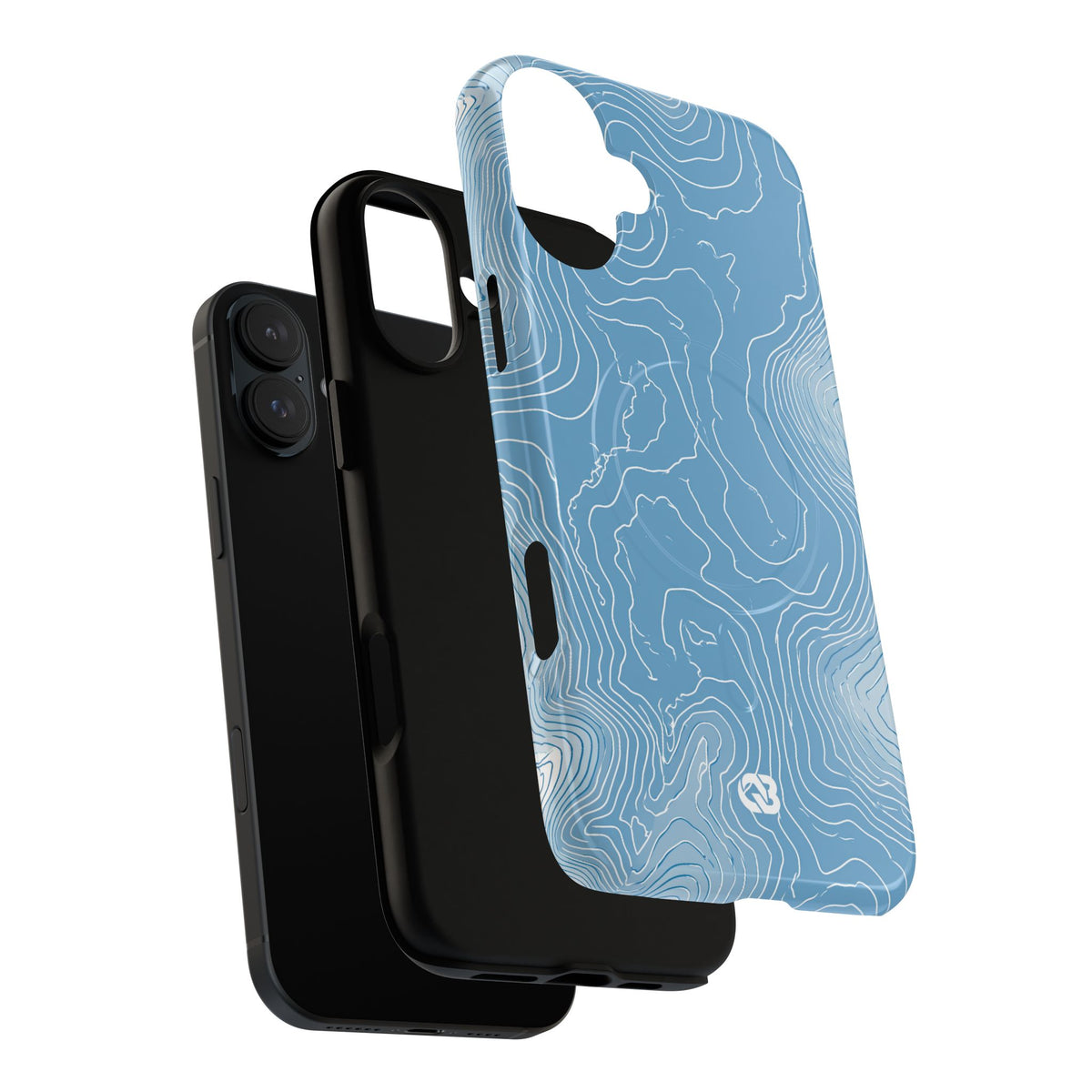 Glacial Basin Topo · Tough 2.0 Magnetic Phone Case for iPhone · Blue