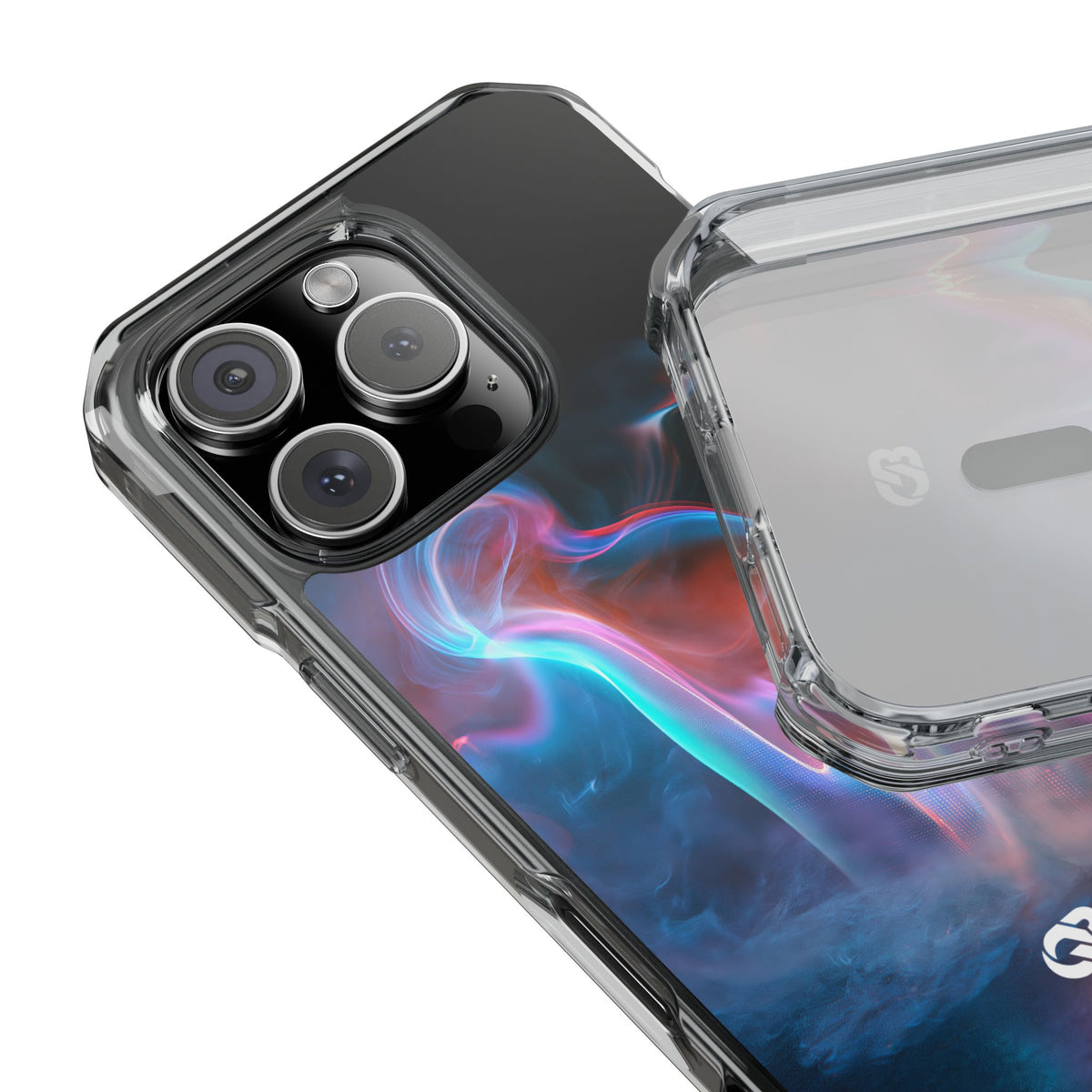 Neon Waveform · Clear Impact Magnetic Phone Case for iPhone · Black