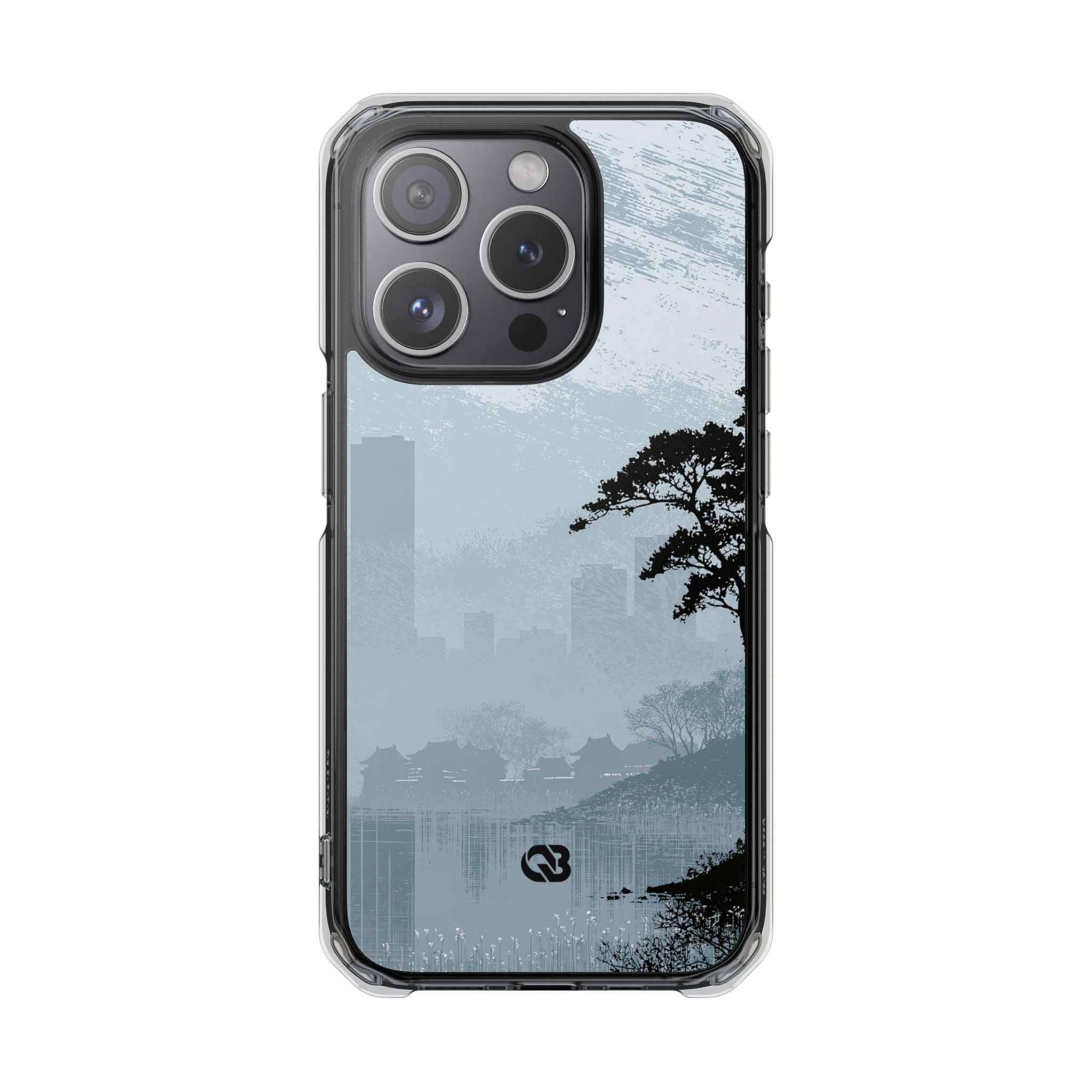 Grey Impact MagSafe Phone Case for iPhone - Steel Slate Zen