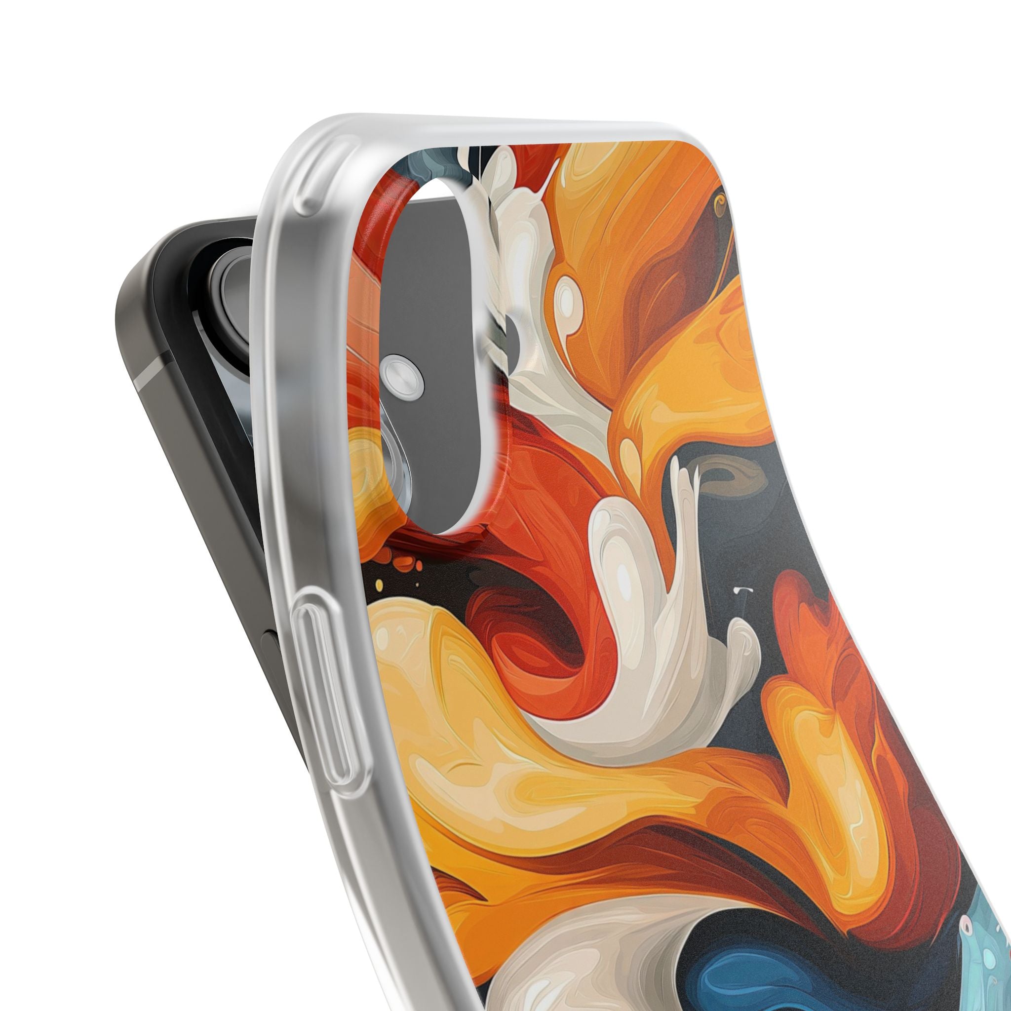 Crimson Ribbon iPhone 16 Plus Cover - Blød