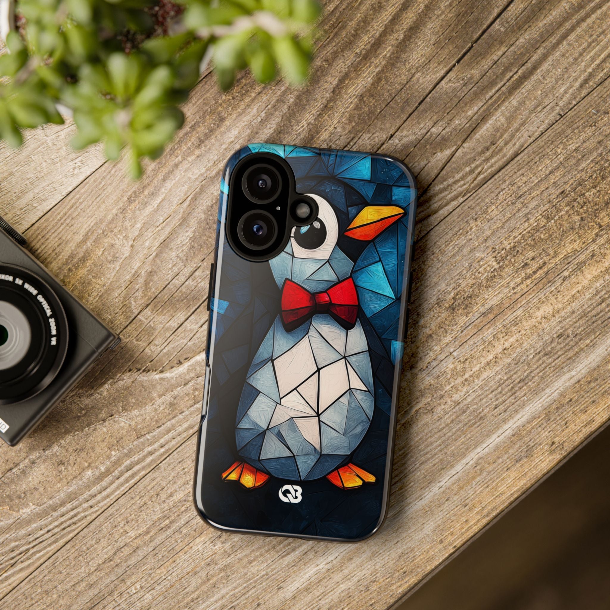 Mosaic Bowtie Penguin · Tough Phone Case for iPhone