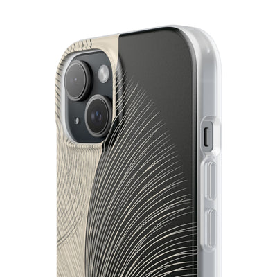 Beige Lite Phone Case for iPhone - Obsidian Cream Plume