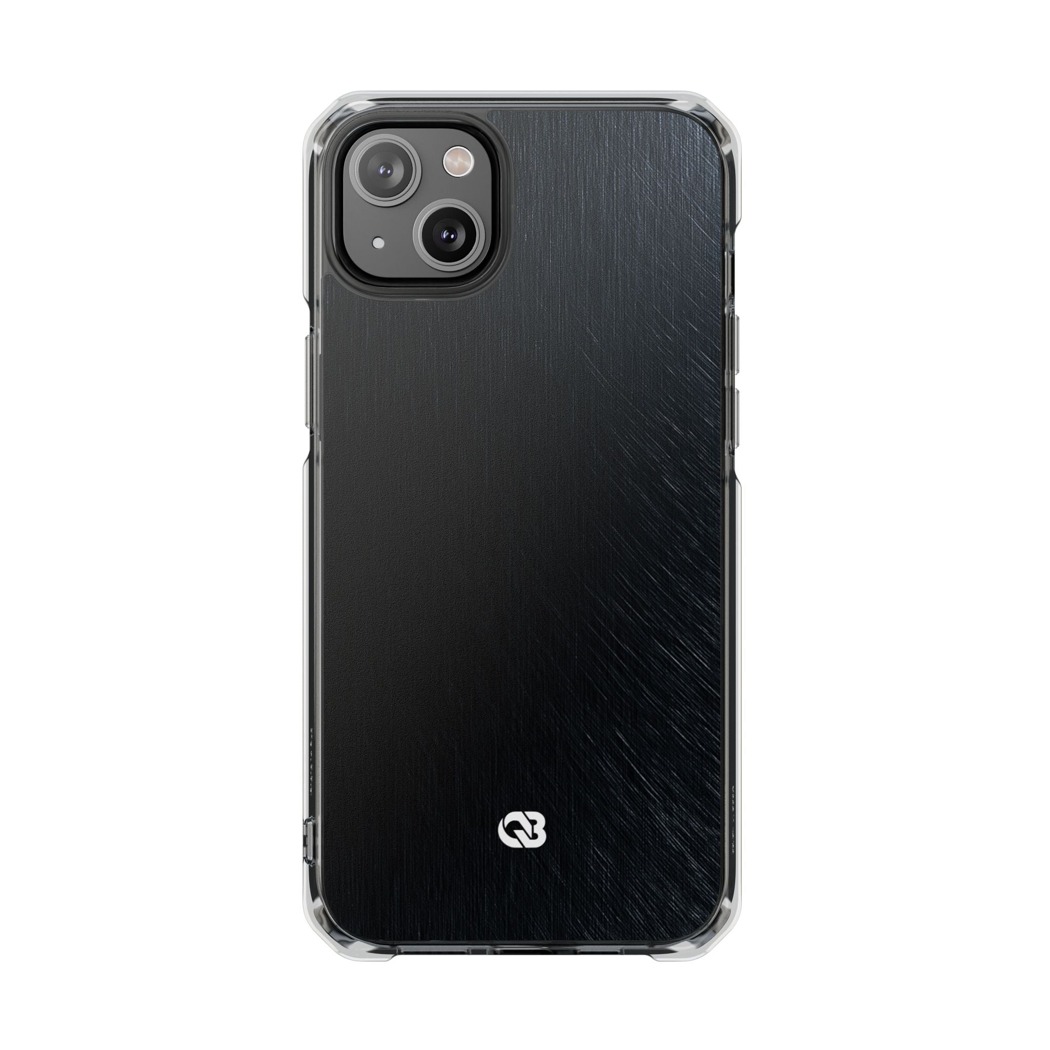 Black Impact MagSafe Phone Case for iPhone - Midnight Brushed Grain