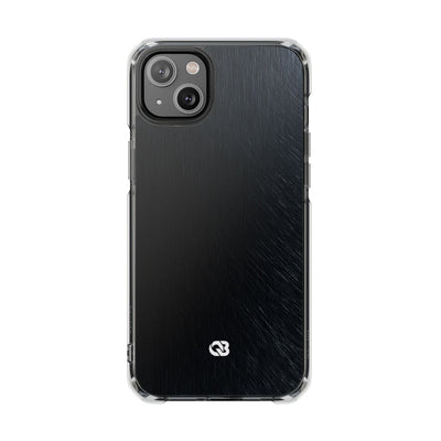 Black Impact MagSafe Phone Case for iPhone - Midnight Brushed Grain