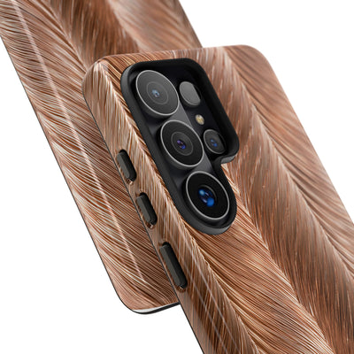 Rose Gold Weave · Tough Phone Case for Samsung · Brown