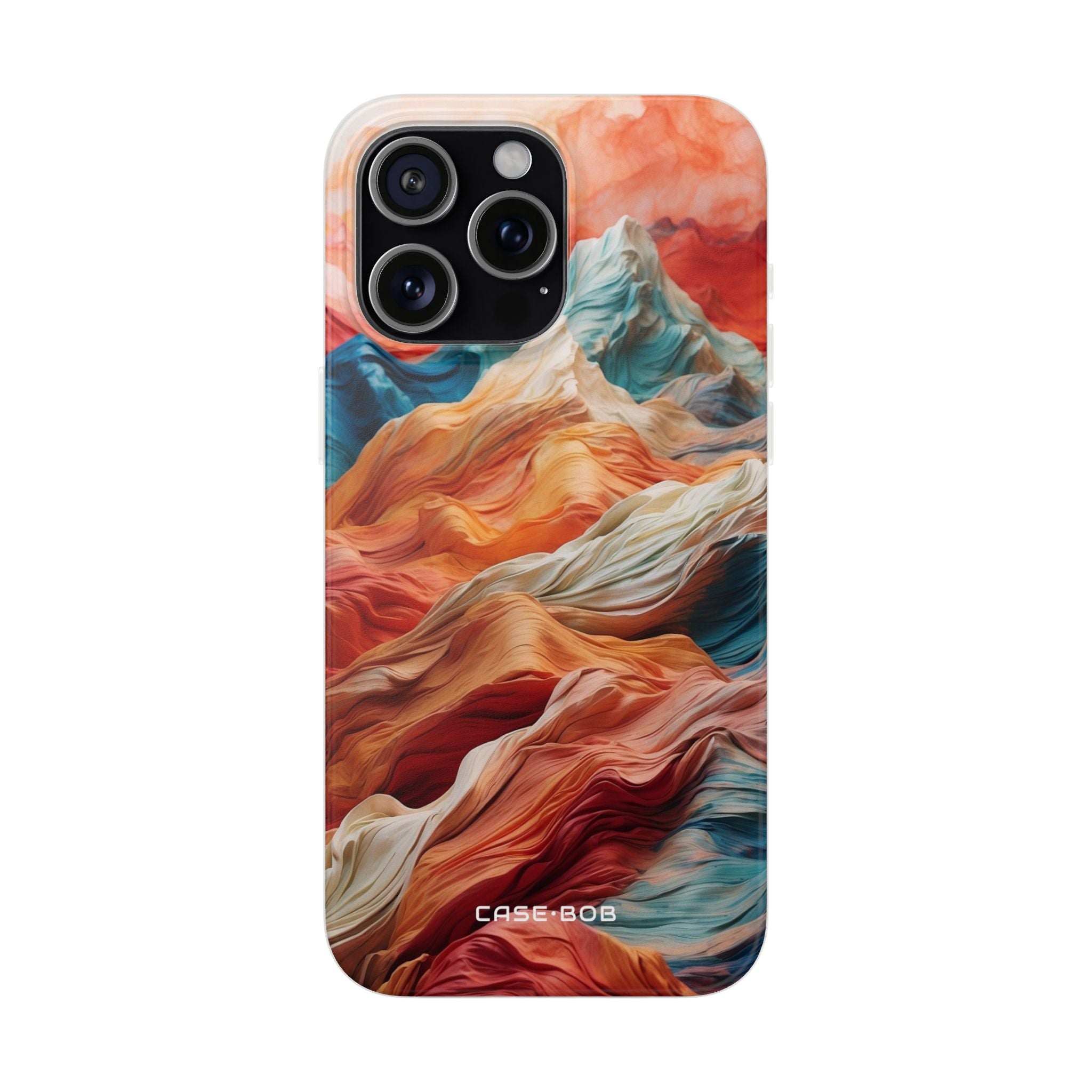 Fabric Peaks Cream iPhone 15 Pro Max Cover - Blød
