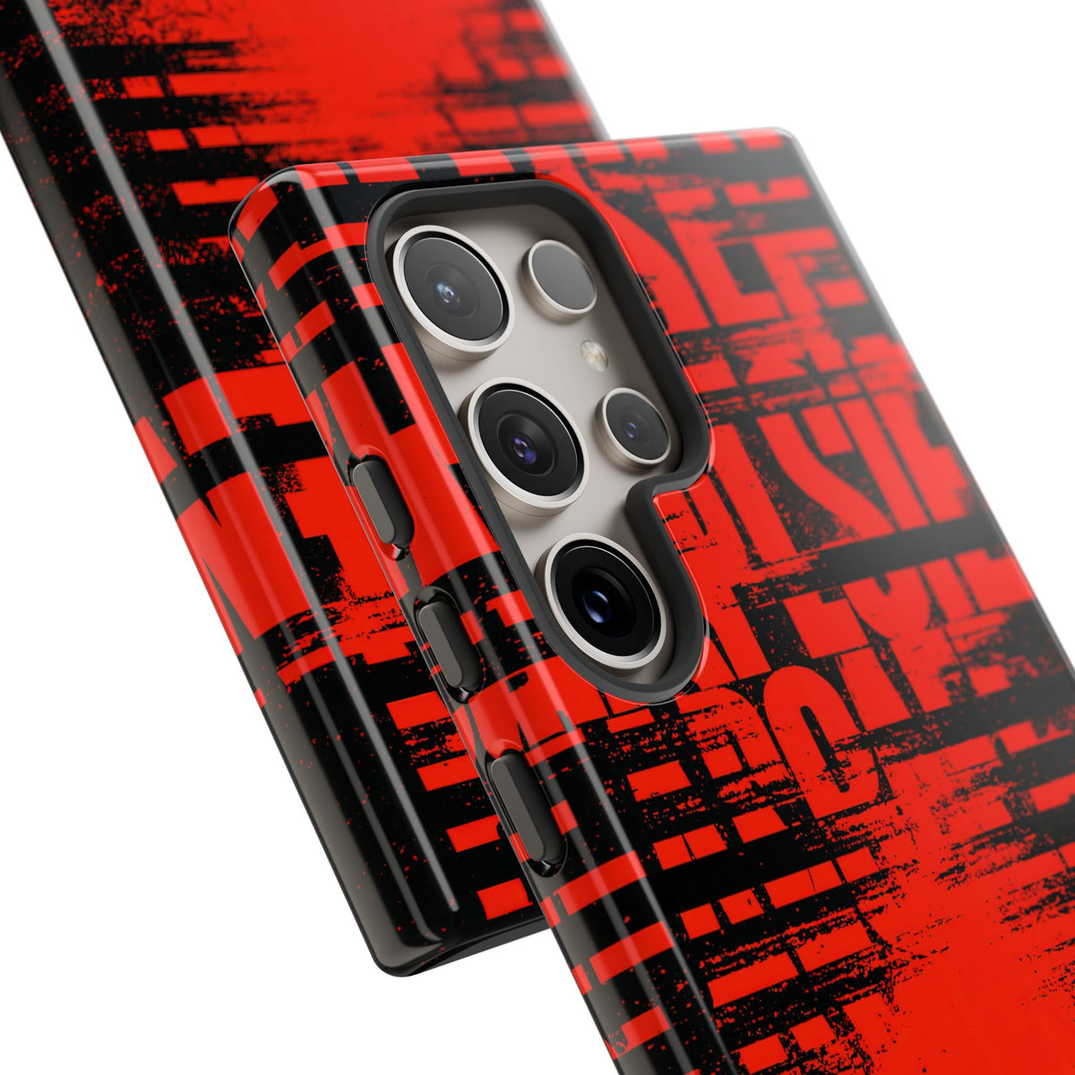 Crimson Redaction · Tough Phone Case for Samsung · Black