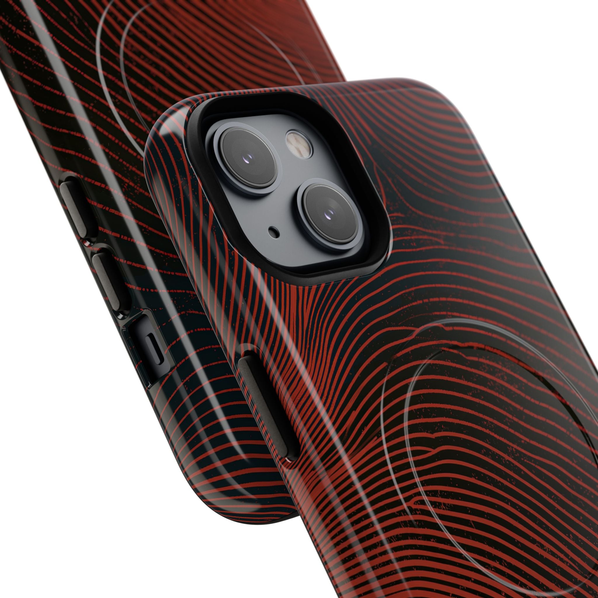 Red Tough 2.0 Magsafe Phone Case for iPhone - Terracotta Nerve Map