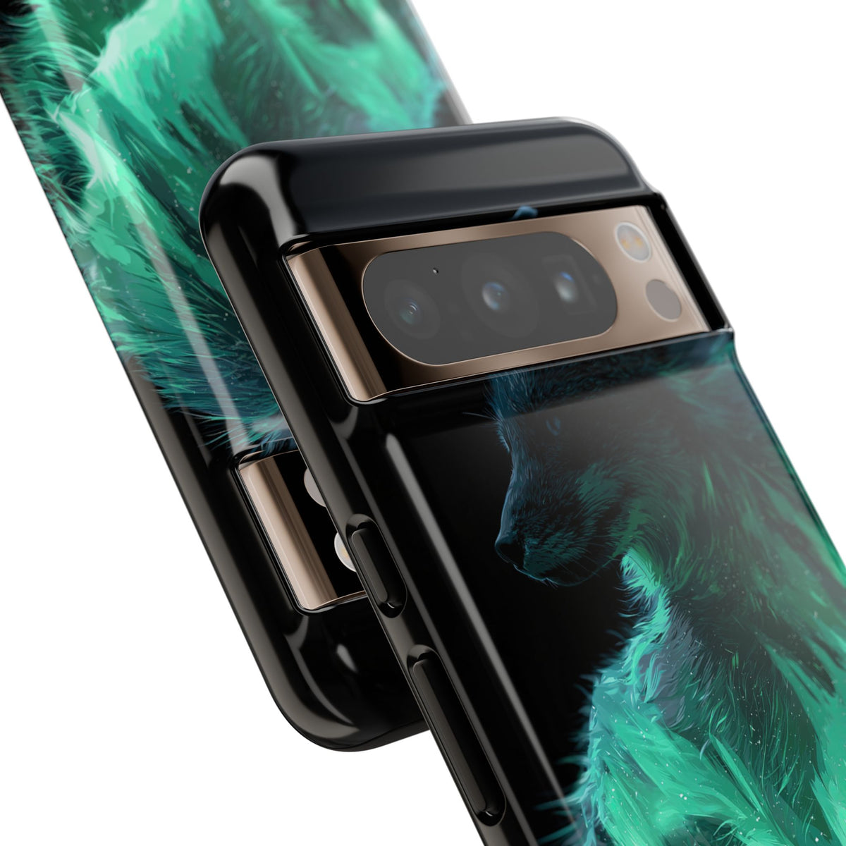 Nordic Aurora Fox · Tough Phone Case for Pixel ·  Teal