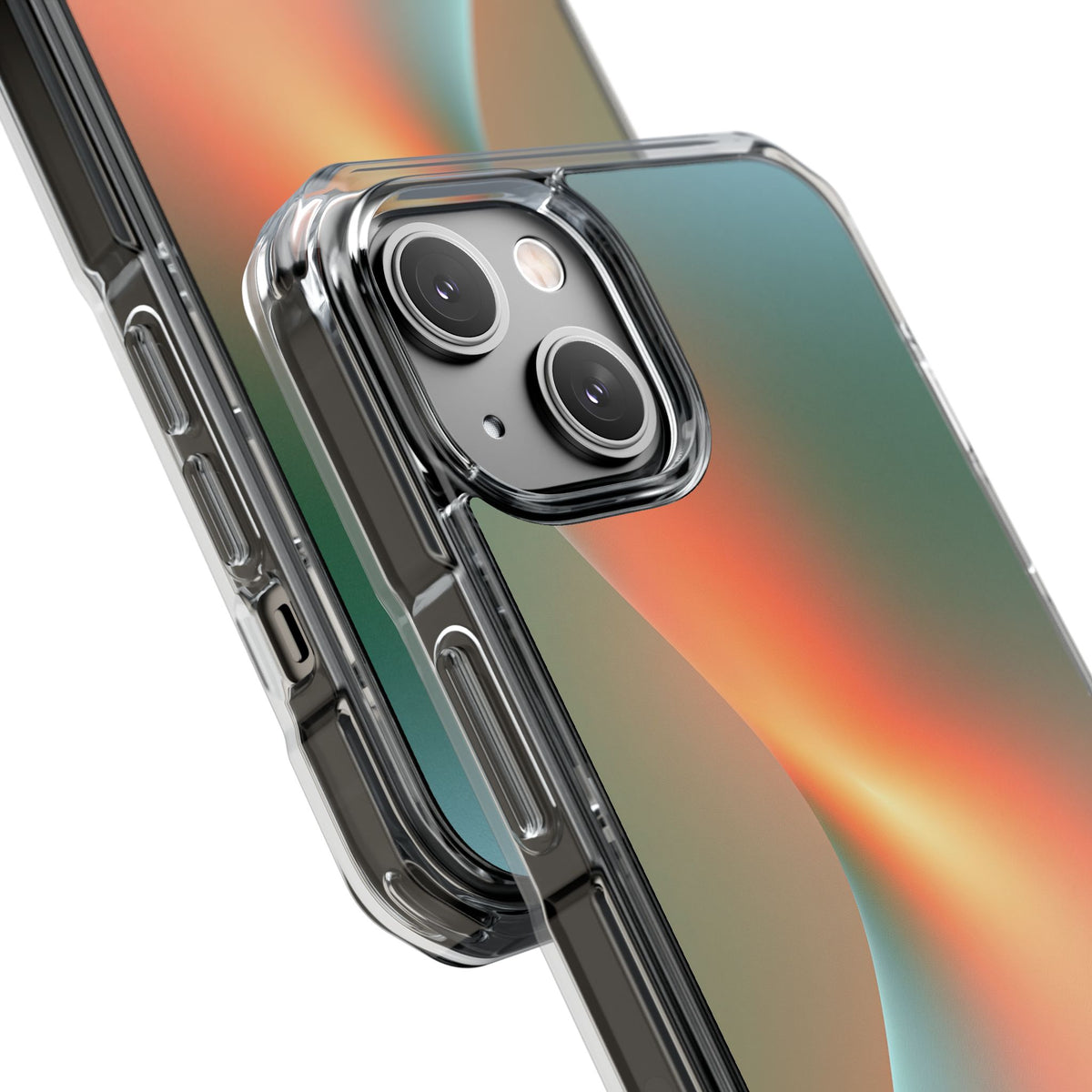 Radiant Contour · Clear Impact Magnetic Phone Case for iPhone · Orange