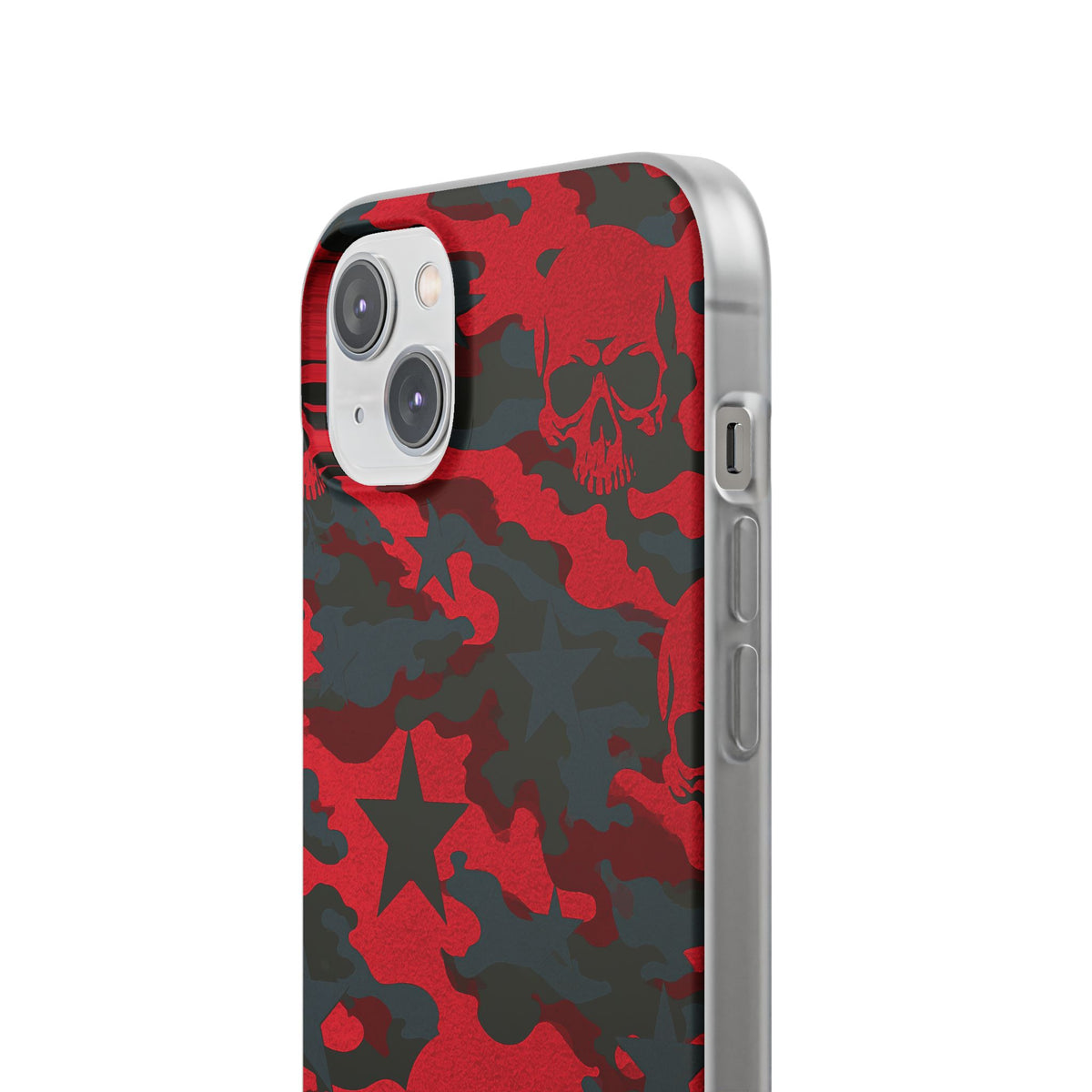Crimson Skull Camo · Lite Phone Case for iPhone ·  Red