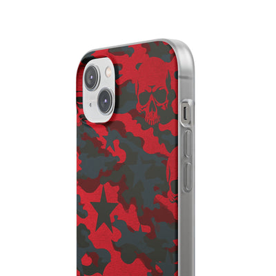 Crimson Skull Camo · Lite Phone Case for iPhone ·  Red