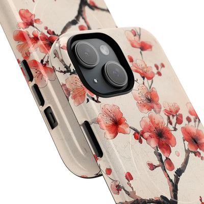 Crimson Silk Flora · Tough+ Custodia per iPhone · Magsafe