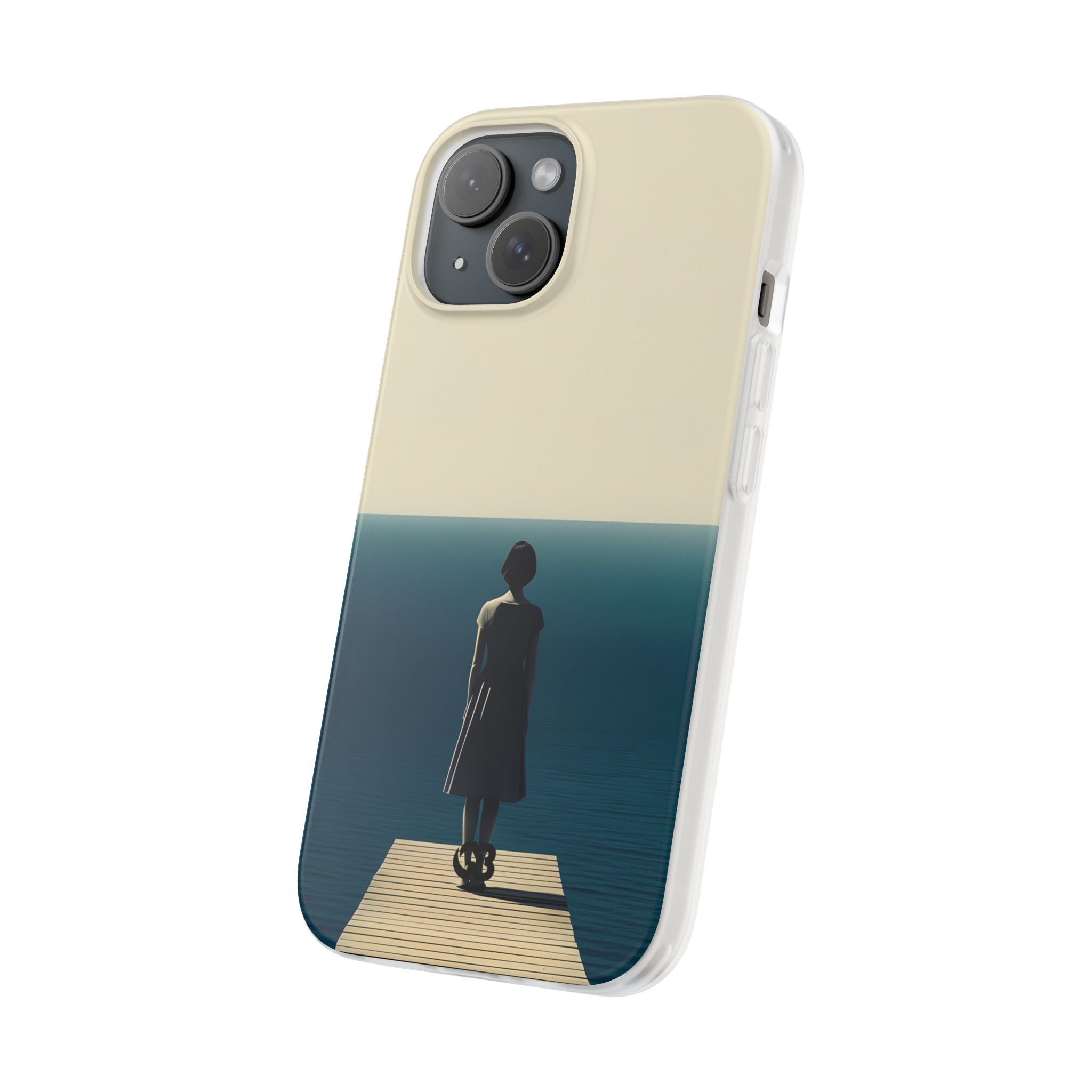 Solitary Blue Horizon · Soft Coque de téléphone pour iPhone