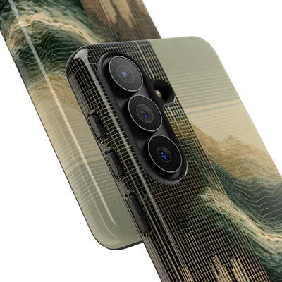 Beige Tough Phone Case for Samsung - Veridian Data Ridge