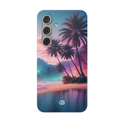 Neon Shore Palms · Soft Phone Case for Samsung