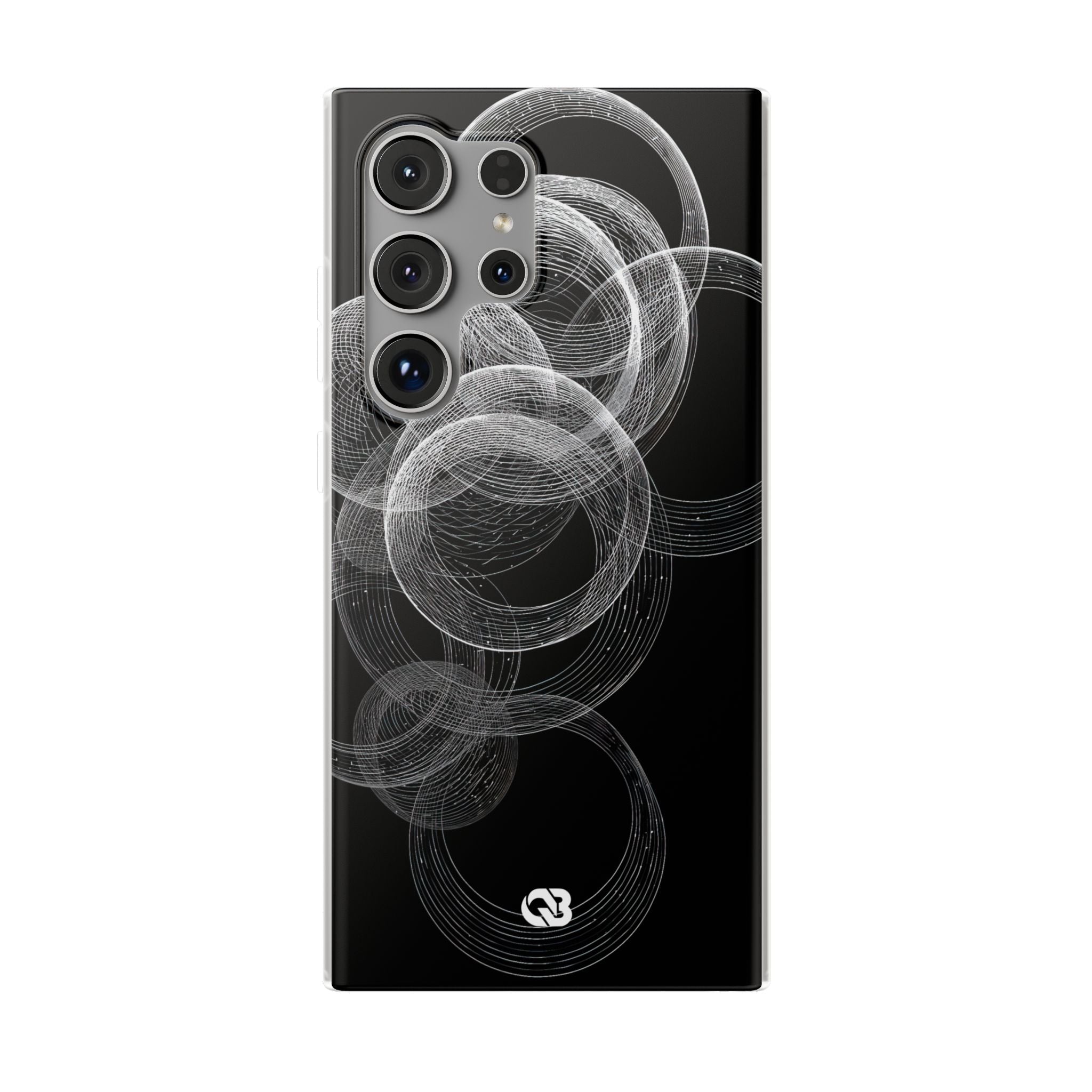 Black Lite Phone Case for Samsung - Kinetic Wireframe Orbit
