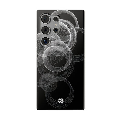 Black Lite Phone Case for Samsung - Kinetic Wireframe Orbit