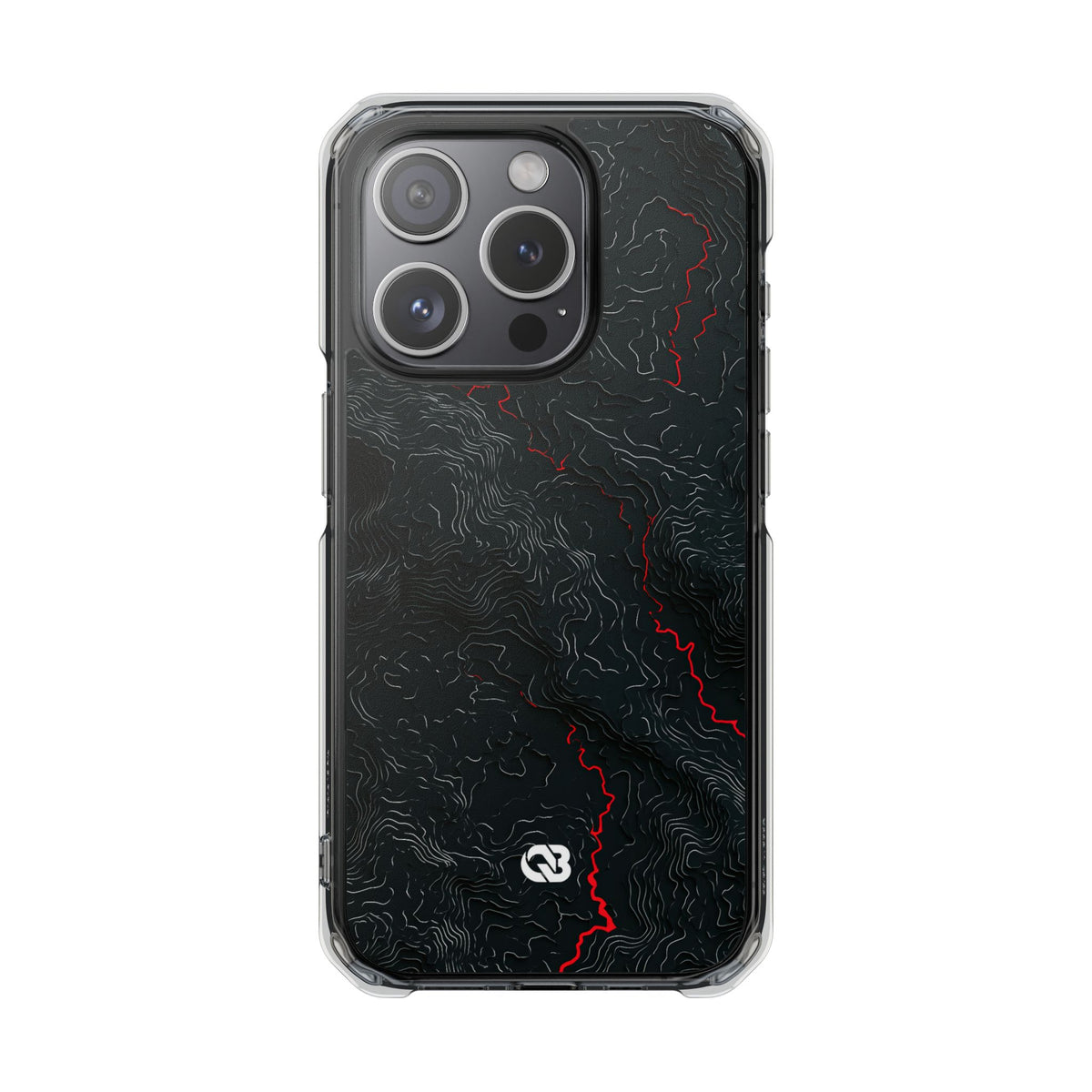 Crimson Rift · Clear Impact Magnetic Phone Case for iPhone ·  Black