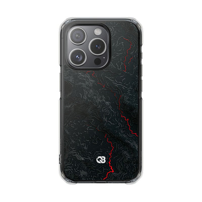 Crimson Rift · Clear Impact Magnetic Phone Case for iPhone ·  Black