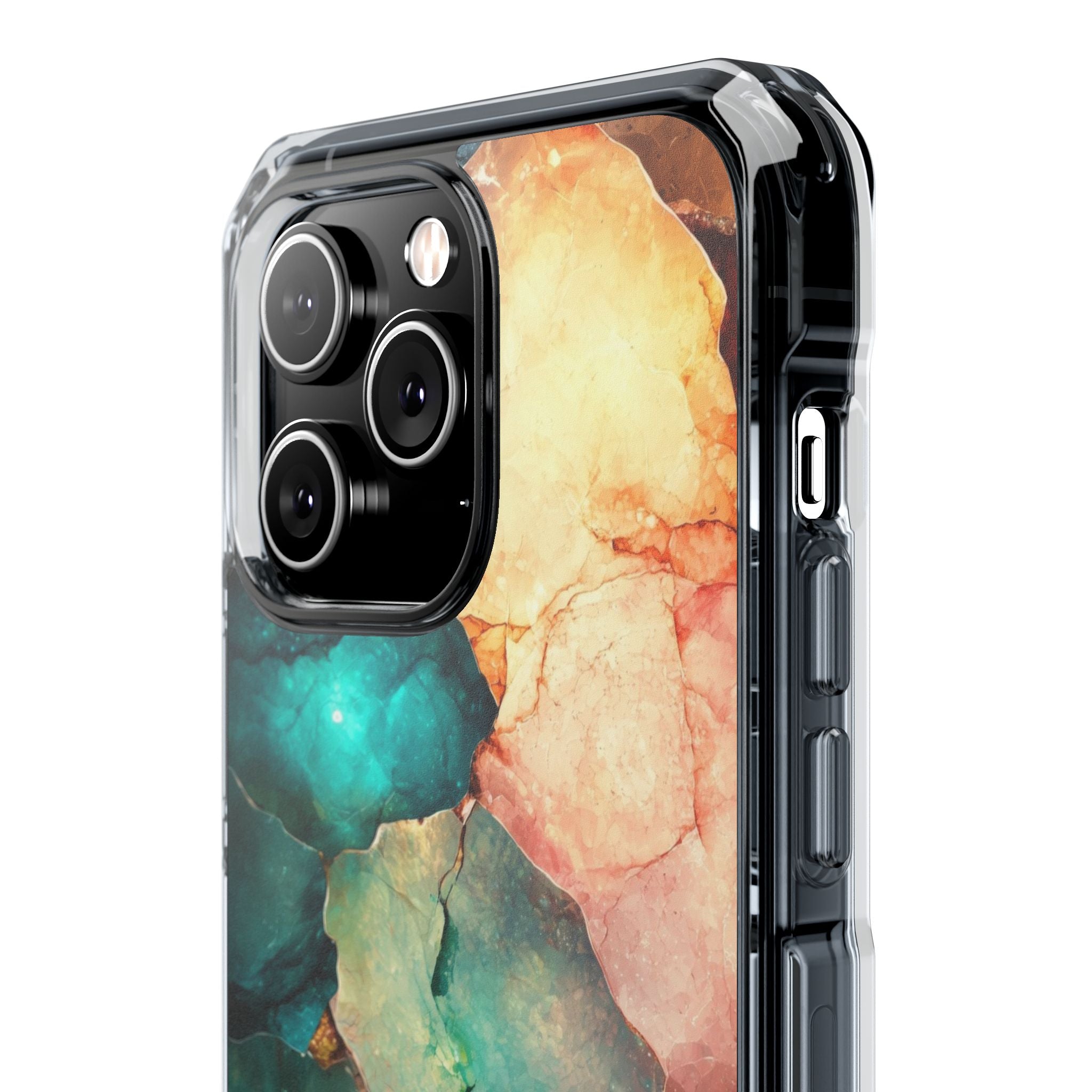 Teal Mosaic Veins iPhone 14 Pro Max Case - Impact