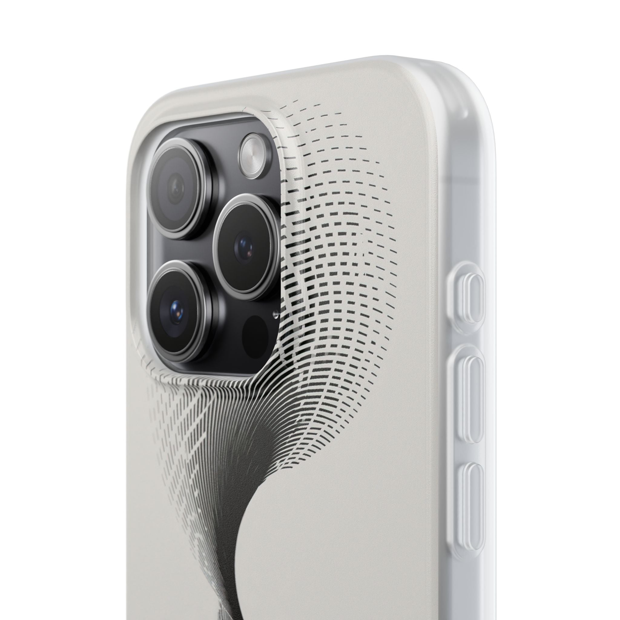White Lite Phone Case for iPhone - Linear Torsion Grid