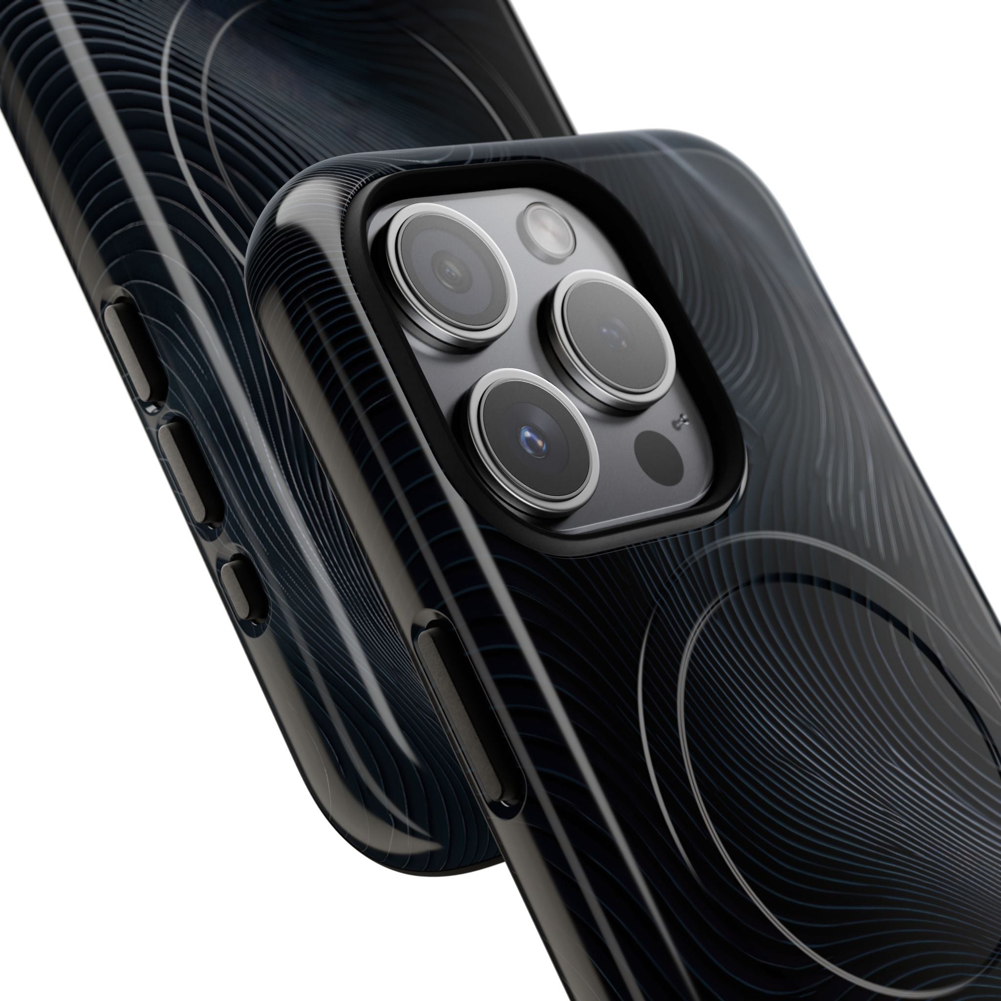 Black Tough 2.0 Magsafe Phone Case for iPhone - Obsidian Ridge Flux
